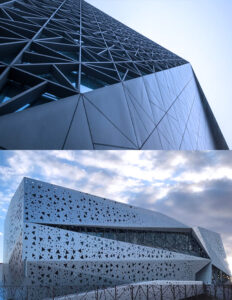 creative cladding facade exterior aluminum unitech aluminum factory in riyadh