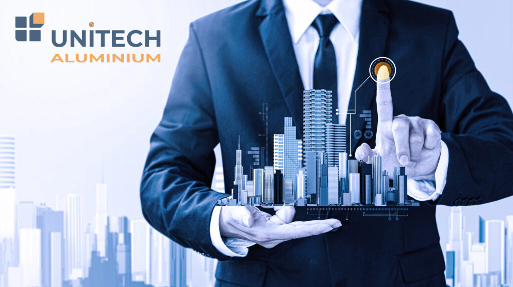 unitech aluminum and glass factory in riyadh businessman holding buildings 2 2
